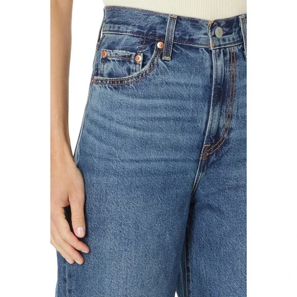 LEVI'S Women's Ribcage Wide Leg Jeans 27x32 US 4 Polar Blue A6081-0012 NWT - Picture 3 of 11